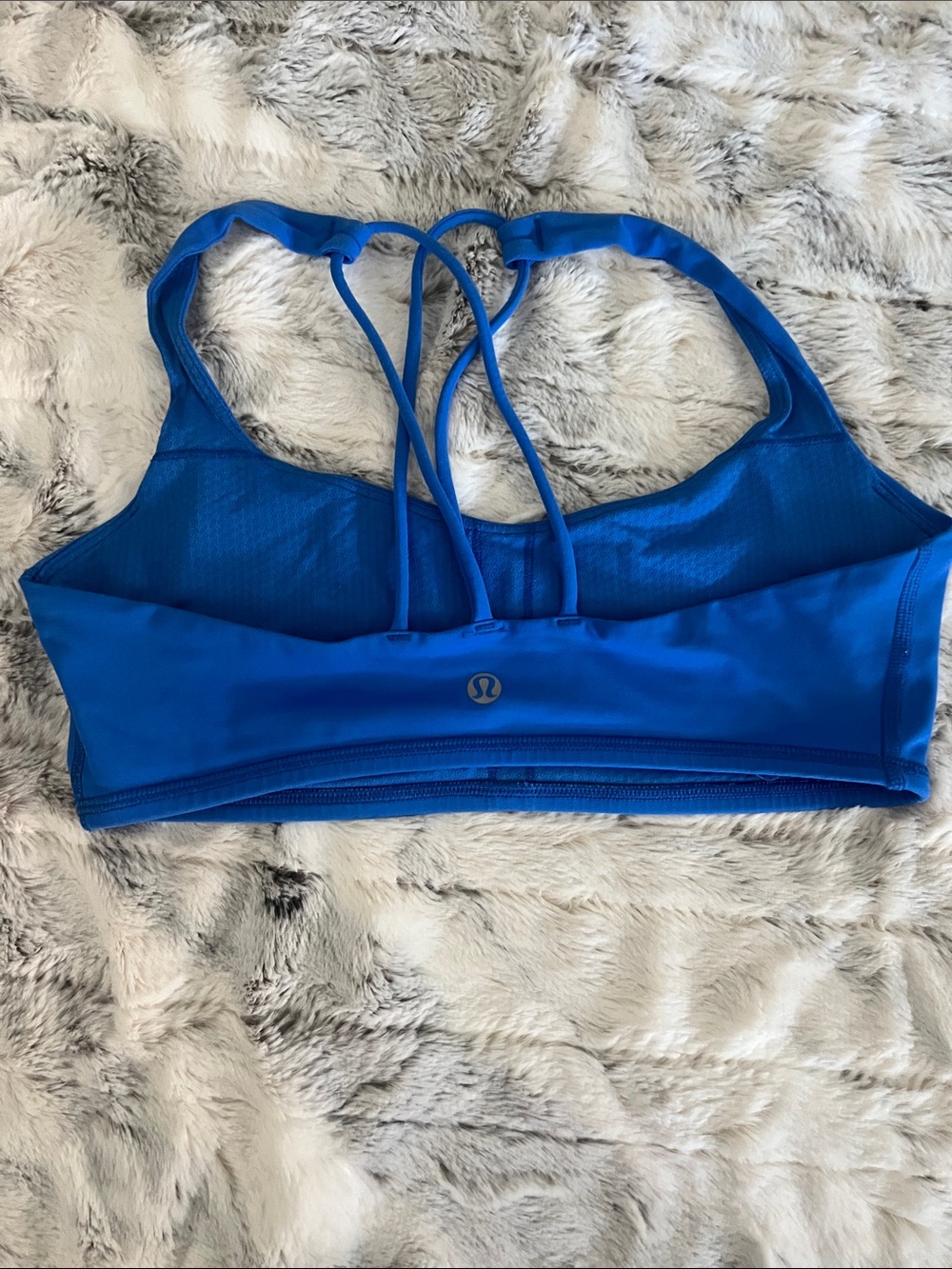 Beautiful blue Lululemon sports bra. Like new.